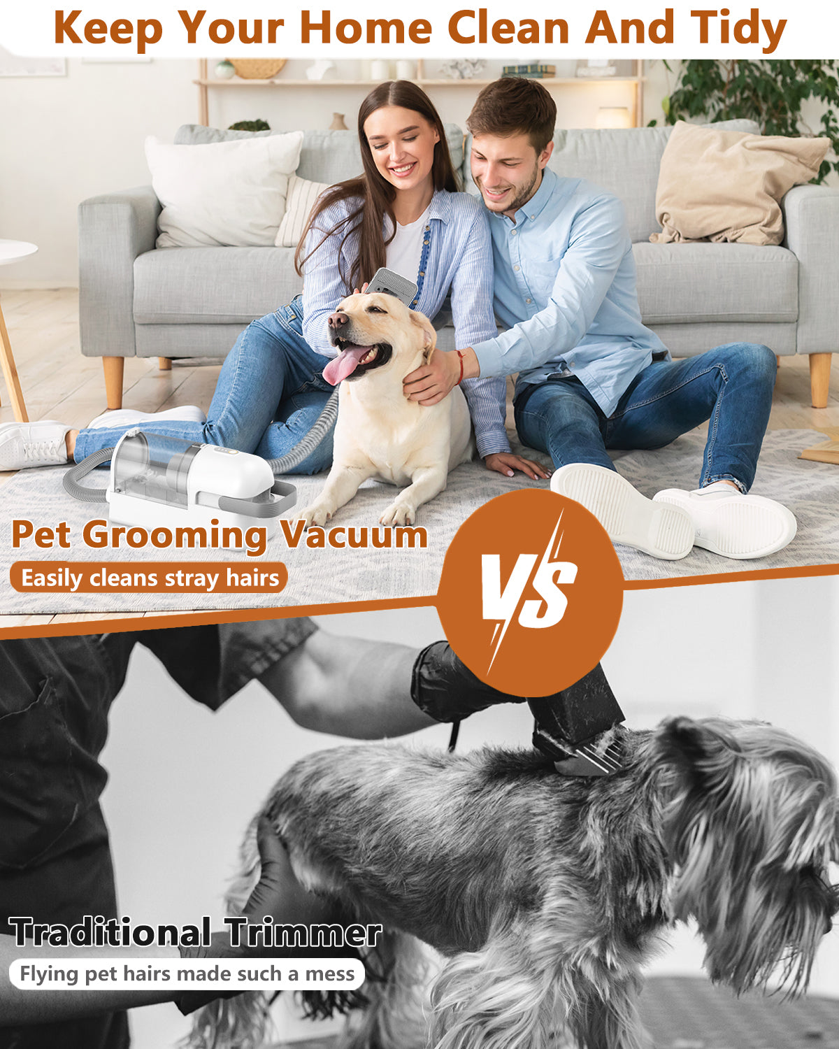 lvittyPet Dog Grooming Kit & Pet Hair Vacuum(Low Noise) Pet